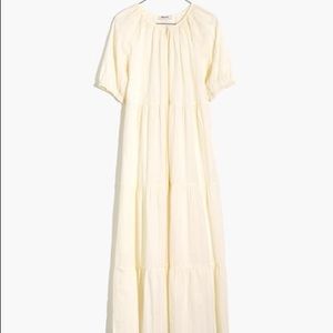 NWT Madewell Bubble-Sleeve Tiered Midi Dress XXS